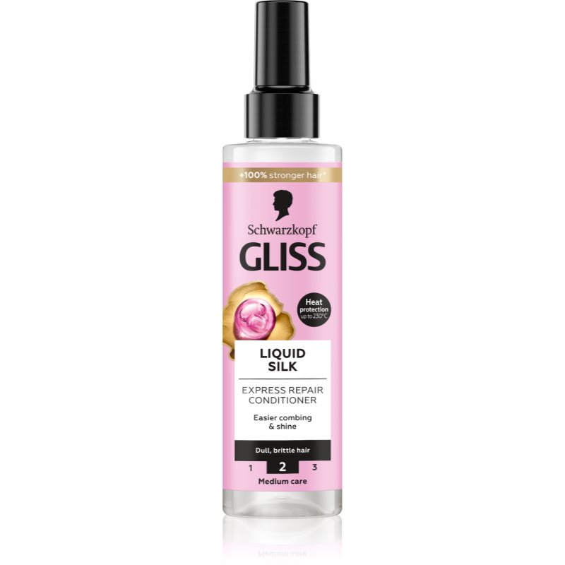 Schwarzkopf Gliss Liquid Silk bezoplachový kondicionér pro posílení a lesk vlasů 200 ml - parfo.cz