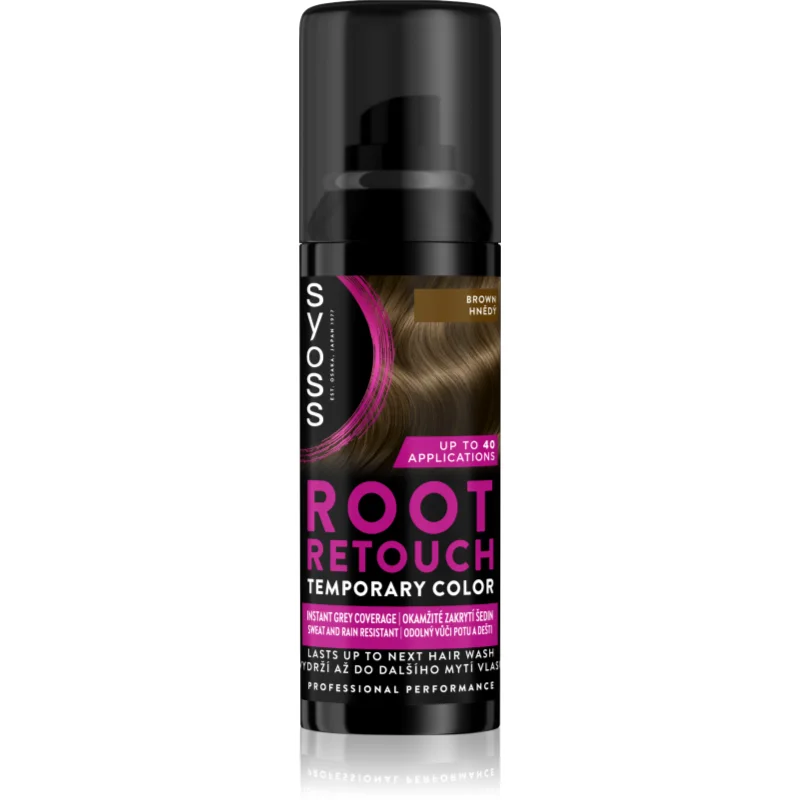 Syoss Root Retoucher tónovací barva na odrosty ve spreji odstín Brown 120 ml - parfo.cz