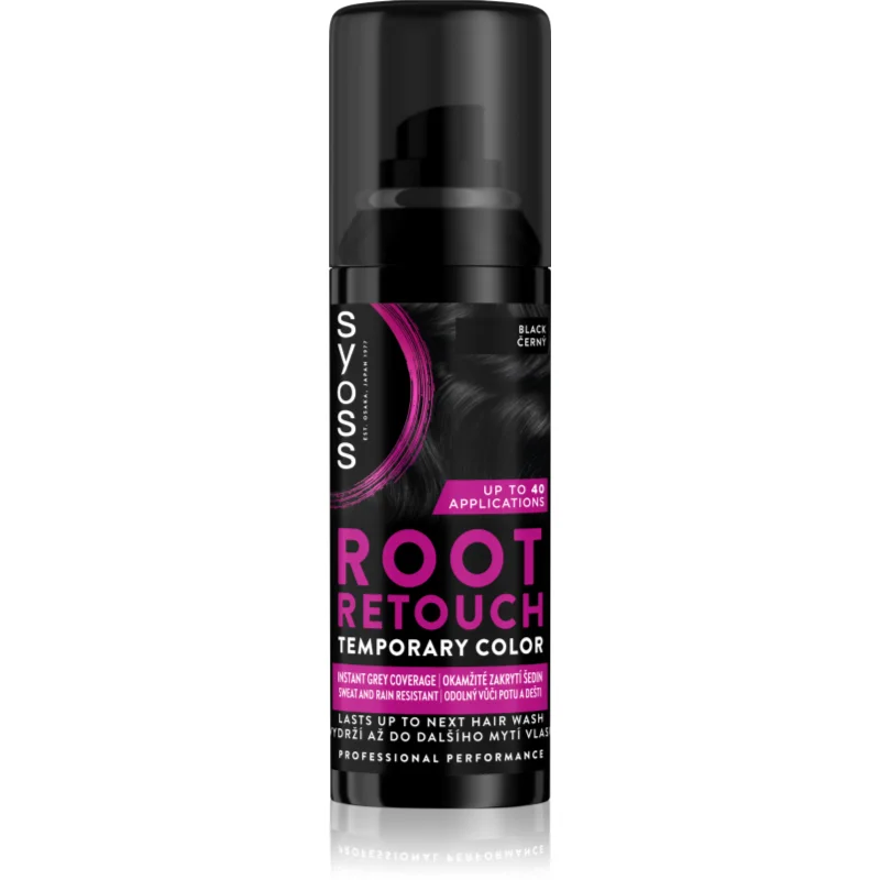 Syoss Root Retoucher tónovací barva na odrosty ve spreji odstín Black 120 ml - parfo.cz
