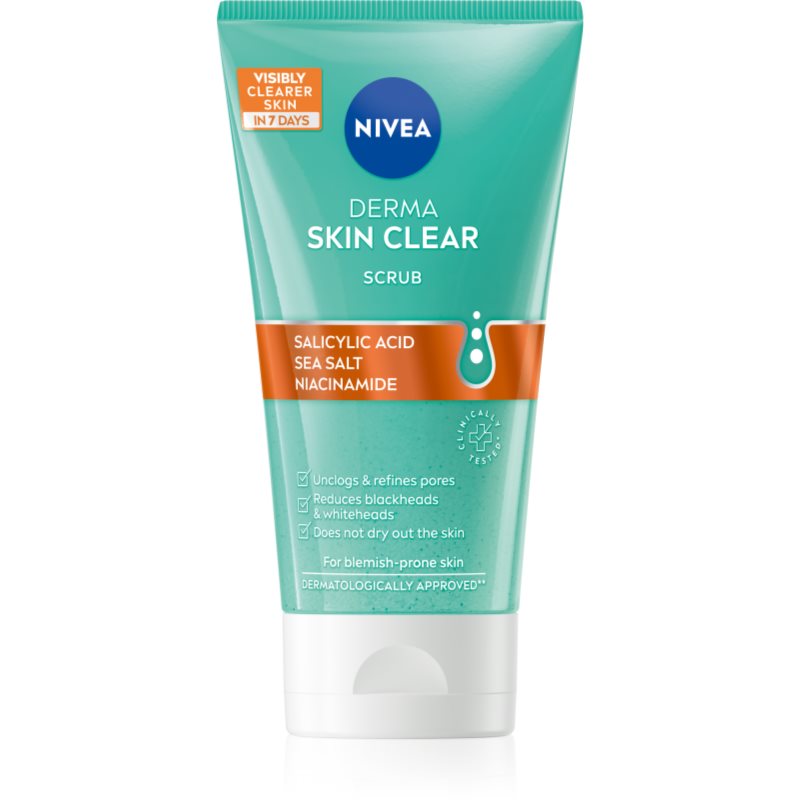 NIVEA Derma Skin Clear čisticí pleťový peeling 150 ml - parfo.cz