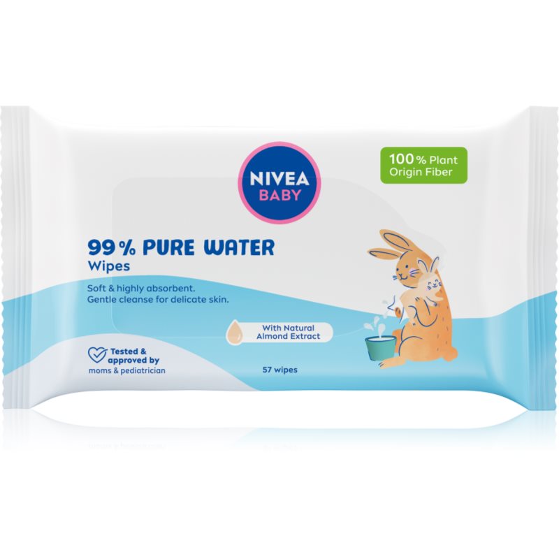 NIVEA BABY Pure Water osvěžující vlhčené ubrousky 57 ks - parfo.cz