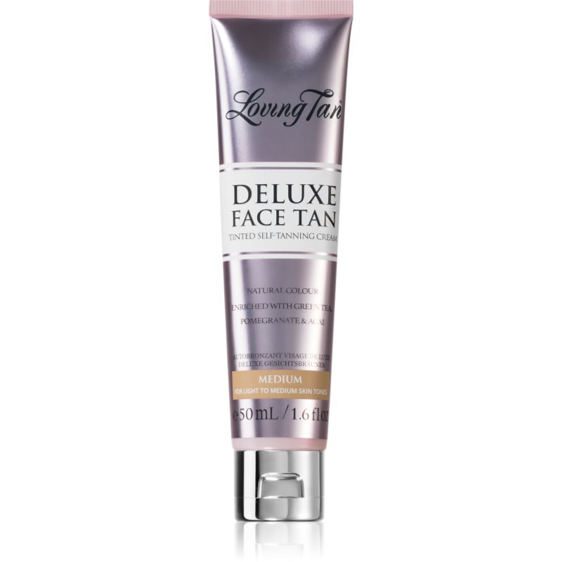Loving Tan Deluxe Face Tan samoopalovací krém na obličej odstín Medium 50 ml - parfo.cz