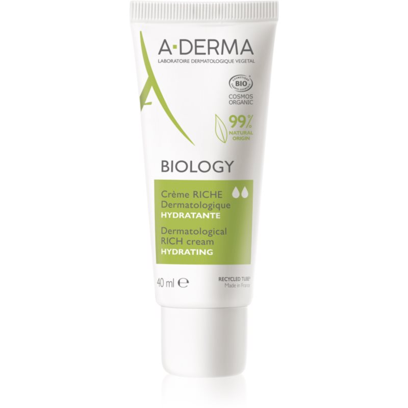 A-Derma Biology výživný hydratační krém pro suchou až velmi suchou citlivou pleť 40 ml - parfo.cz