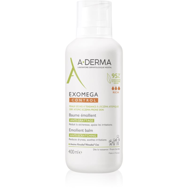 A-Derma Exomega Control Emollient Balm balzám pro citlivou a suchou pleť 400 ml - parfo.cz
