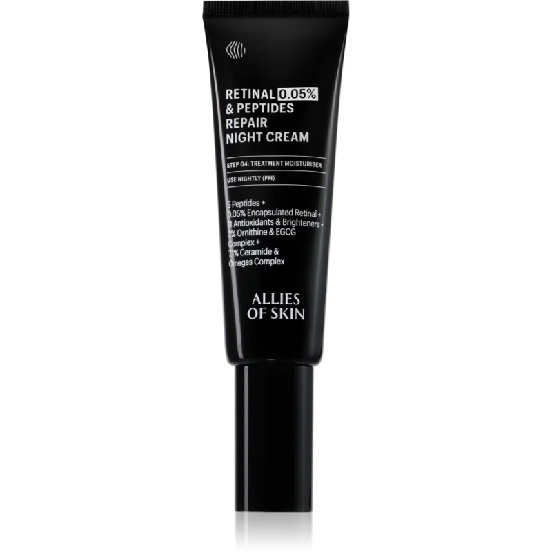Allies of Skin 0.05% Retinal & Peptides revitalizační noční krém 48 ml - parfo.cz