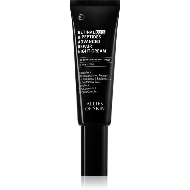 Allies of Skin 0.1% Retinal & Peptides Advanced Repair Night Cream revitalizační noční krém 48 ml - parfo.cz