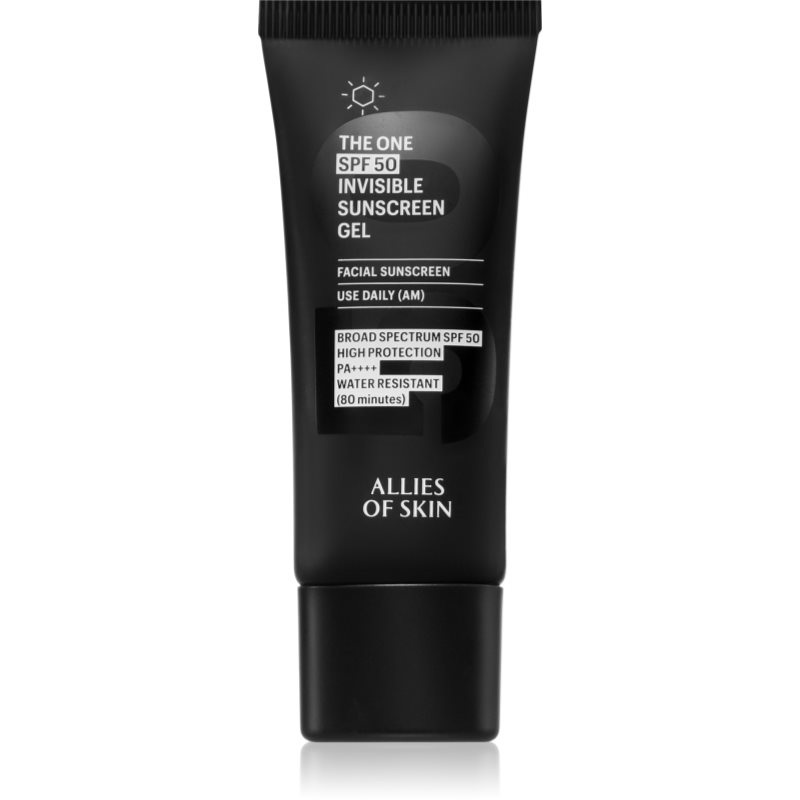 Allies of Skin Deluxe The One SPF 50 Invisible Sunscreen Gel opalovací krém na obličej s vysokou UV ochranou SPF 50 20 ml - parfo.cz