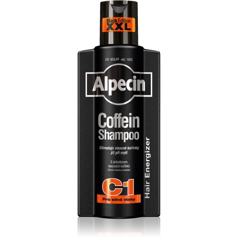 Alpecin Coffein Shampoo C1 Black Edition kofeinový šampon pro muže stimulující růst vlasů 375 ml - parfo.cz