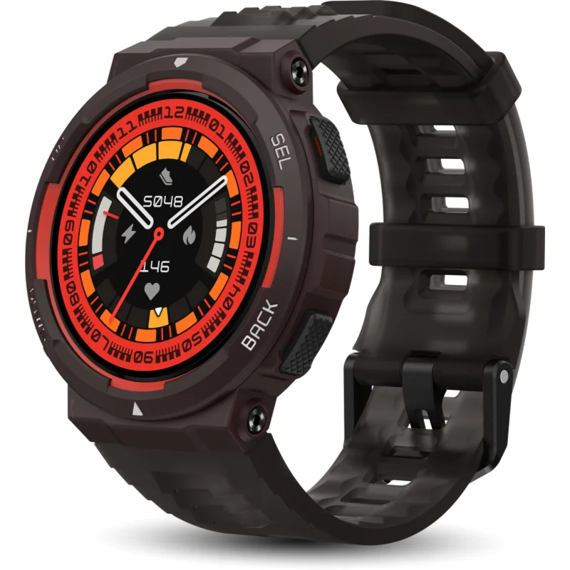 Amazfit Active Edge chytré hodinky barva Lava Black 1 ks - parfo.cz