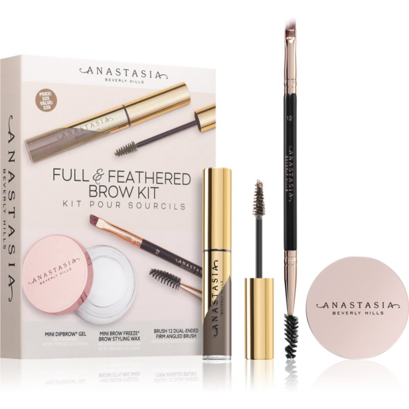 Anastasia Beverly Hills Full & Feathered Brow Kit Mini sada na obočí odstín Taupe - parfo.cz