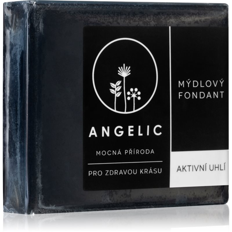Angelic Mýdlový fondant Aktivní uhlí detoxikační mýdlo 105 g - parfo.cz
