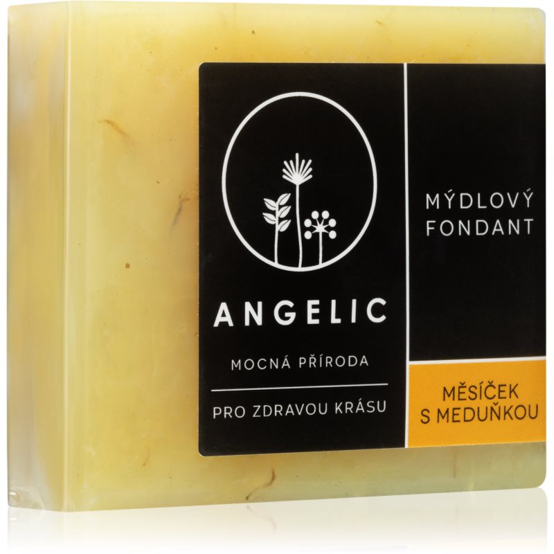 Angelic Mýdlový fondant Měsíček & Meduňka extra jemné přírodní mýdlo 105 g - parfo.cz