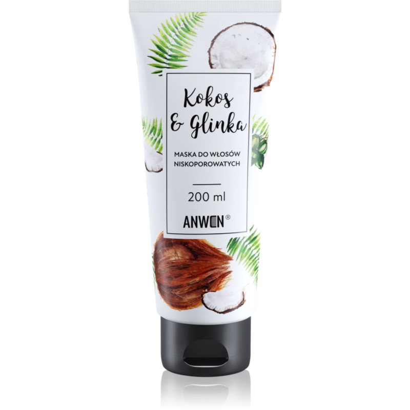 Anwen Coconut & Clay maska na vlasy Low Porosity 200 ml - parfo.cz