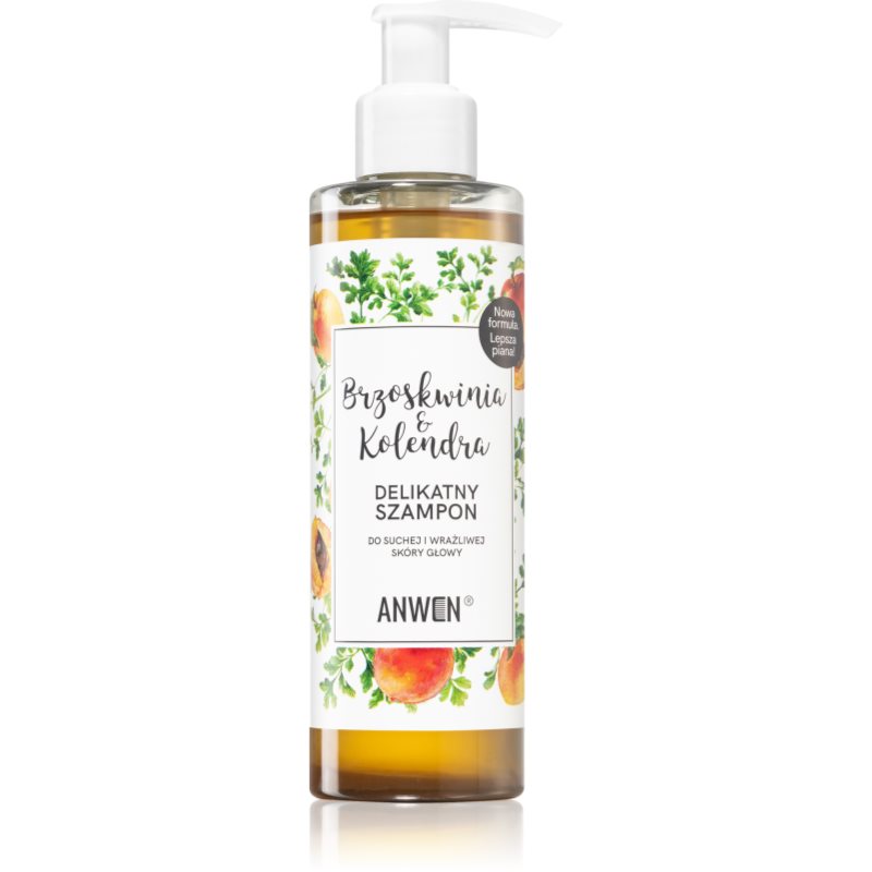 Anwen Peach & Coriander zklidňující šampon pro suchou a citlivou pokožku hlavy 200 ml - parfo.cz