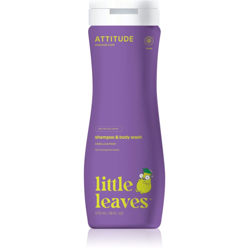 Attitude Little Leaves Vanilla & Pear dětský mycí gel a šampon 473 ml - parfo.cz
