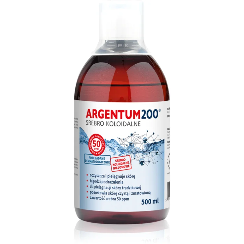 Aura Herbals Argentum 200 Collodial Silver 50 ppm čisticí tonikum s koloidním stříbrem 500 ml - parfo.cz