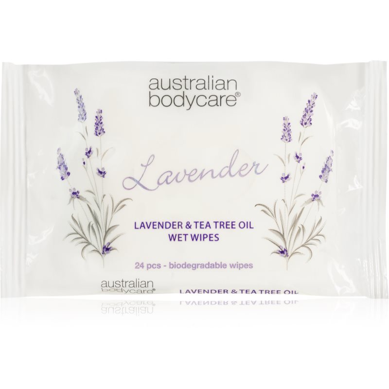Australian Bodycare Tea Tree Oil & Lavender vlhčené ubrousky na obličej a tělo 24 ks - parfo.cz