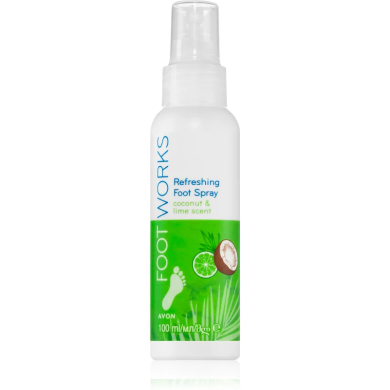Avon Foot Works Coconut Oil sprej na nohy s osvěžujícím účinkem 100 ml - parfo.cz
