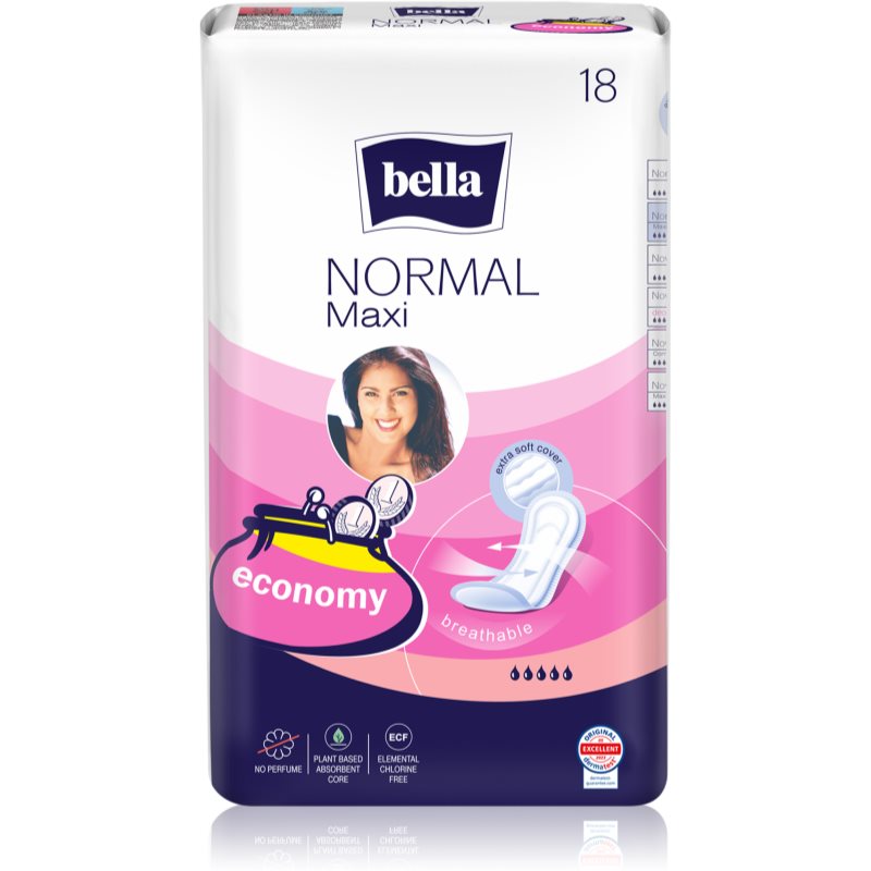 BELLA Normal Maxi vložky 18 ks - parfo.cz