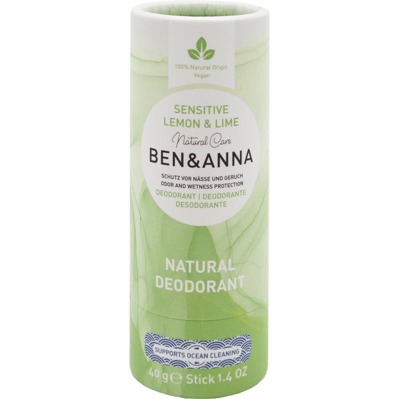 BEN&ANNA Sensitive Lemon & Lime tuhý deodorant 40 g - parfo.cz