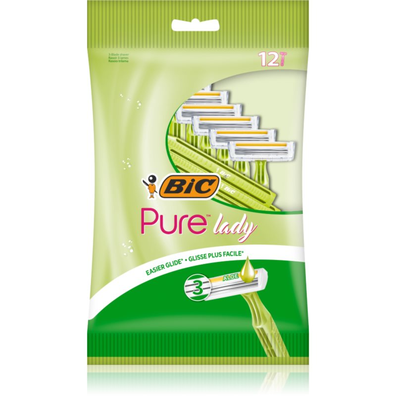 BIC PURE3 Lady jednorázová holítka pro ženy 12 ks - parfo.cz