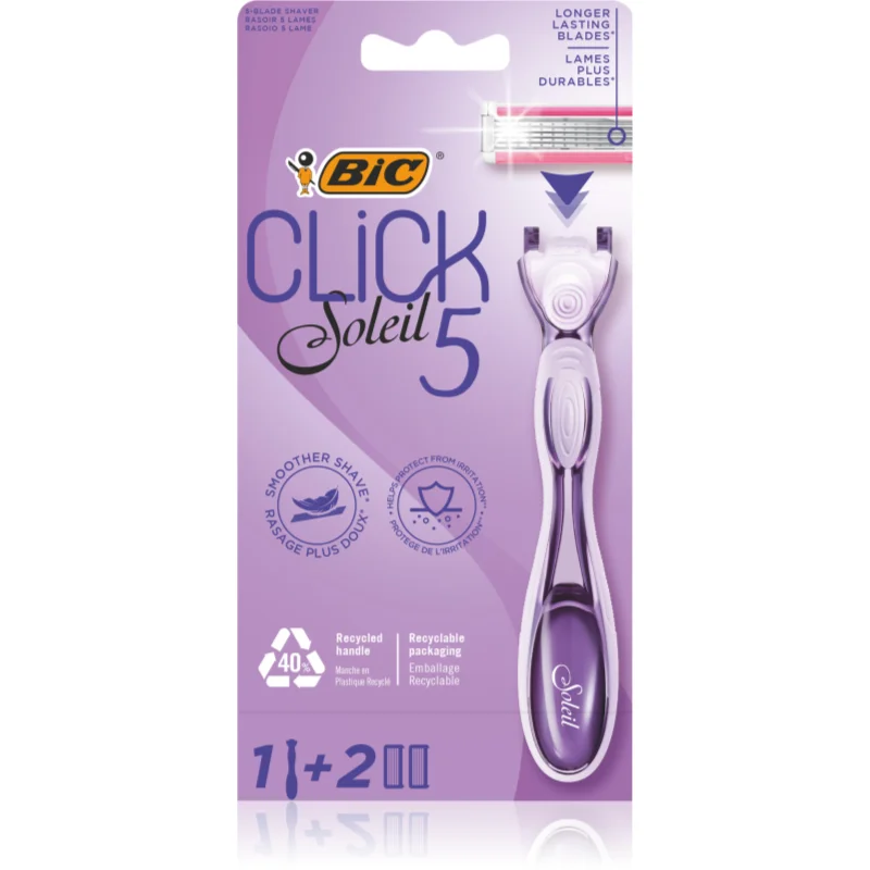 BIC Soleil Click 5 dámský holicí strojek + náhradní břity 2 ks - parfo.cz