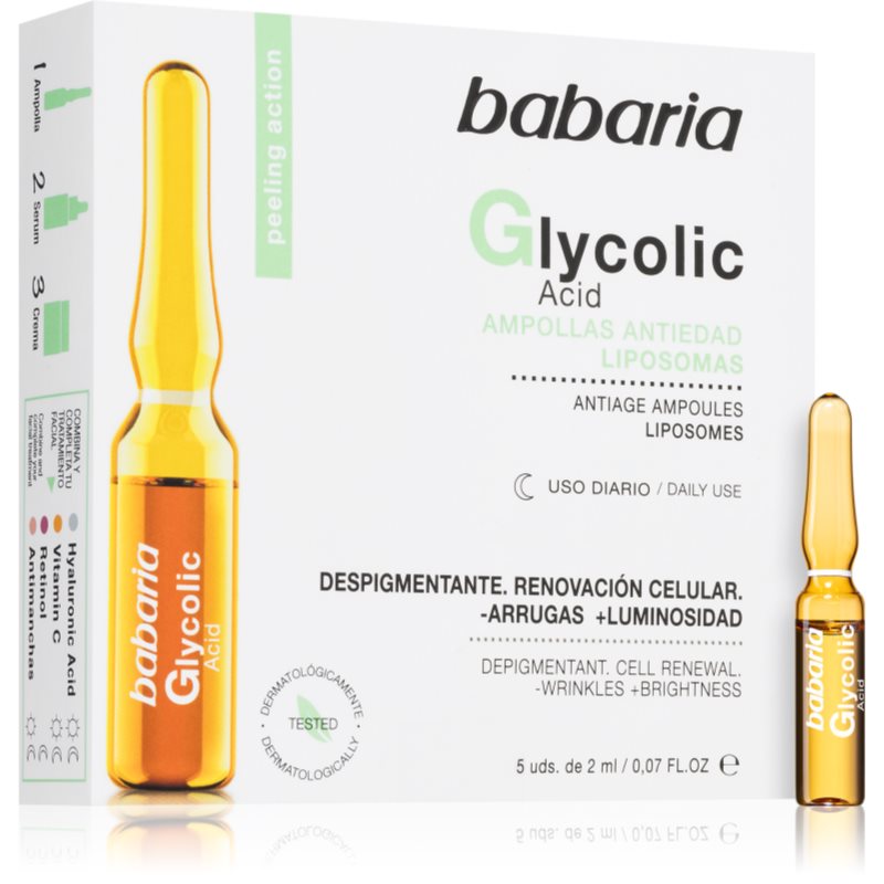 Babaria Glycolic Acid protivráskové rozjasňující sérum v ampulích 5x2 ml - parfo.cz