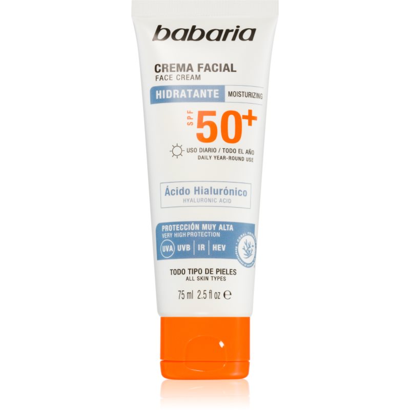 Babaria Sun Face voděodolný opalovací krém na obličej SPF 50+ 75 ml - parfo.cz