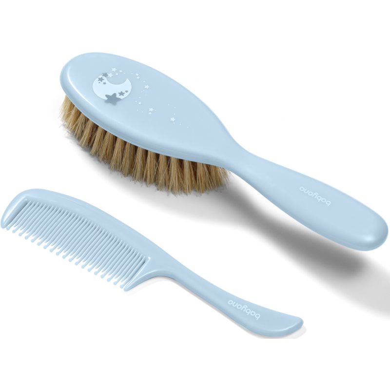 BabyOno Take Care Hairbrush and Comb III sada pro děti od narození Blue - parfo.cz