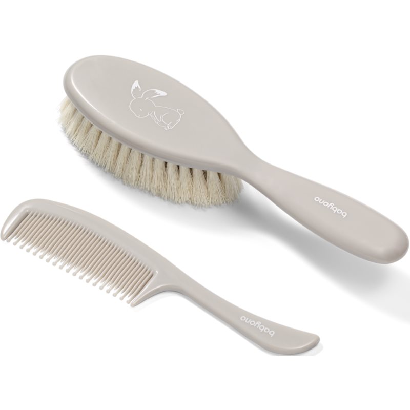 BabyOno Take Care Hairbrush and Comb sada pro děti od narození Gray - parfo.cz
