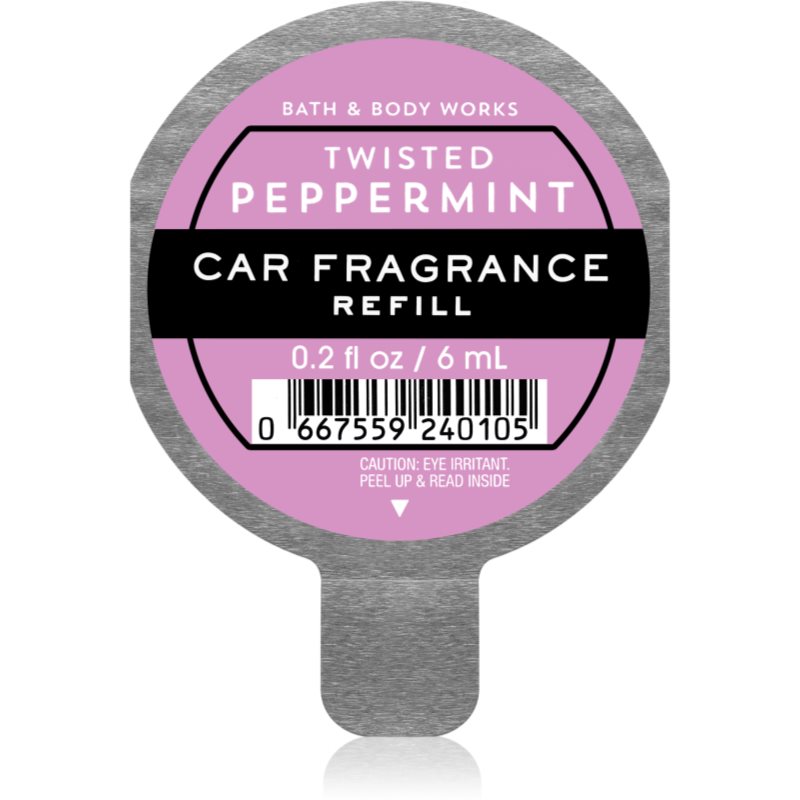 Bath & Body Works Twisted Peppermint vůně do auta náhradní náplň 6 ml - parfo.cz