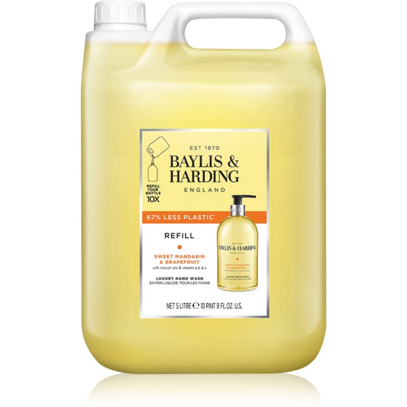Baylis & Harding Sweet Mandarin & Grapefruit tekuté mýdlo na ruce náhradní náplň 5000 ml - parfo.cz