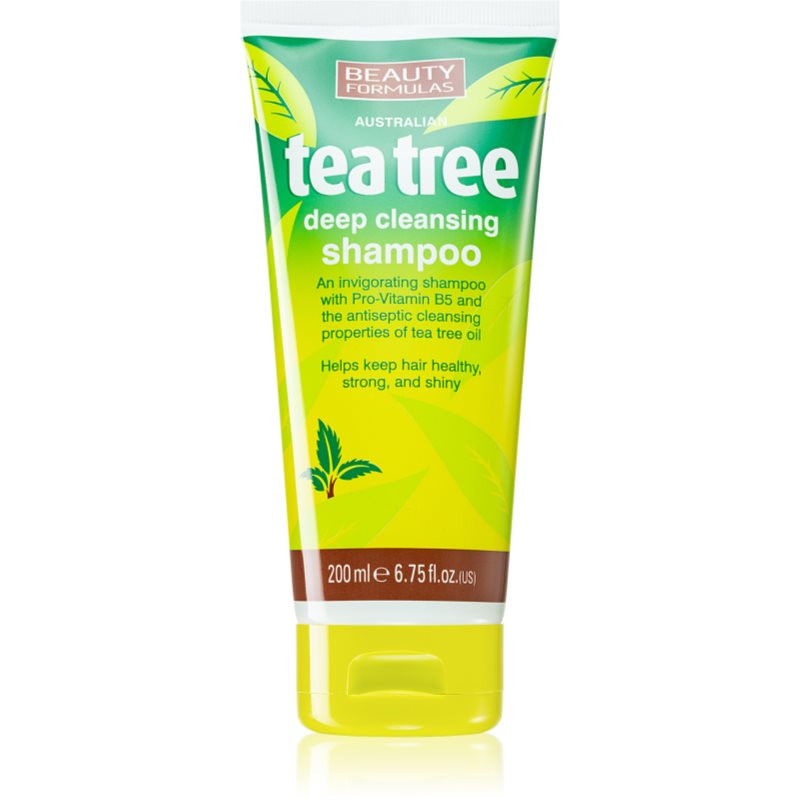 Beauty Formulas Tea Tree hloubkově čisticí šampon 200 ml - parfo.cz