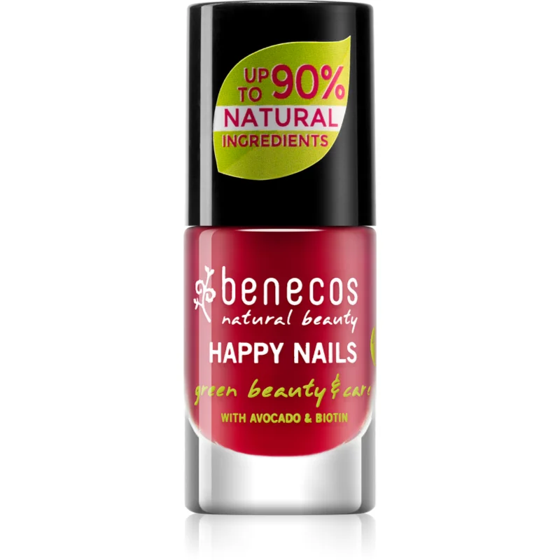 Benecos Happy Nails pečující lak na nehty odstín Vintage Red 5 ml - parfo.cz