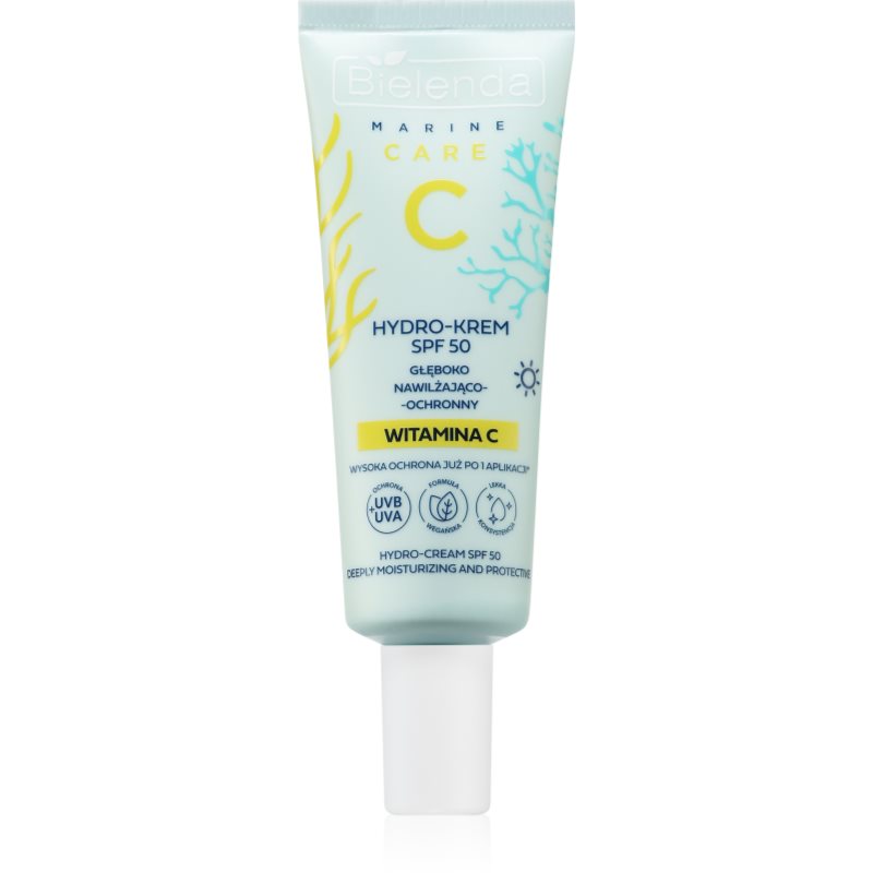 Bielenda C Marine Care Hydro-cream deeply moisturizing and protective SPF 50 hydratační a ochranný krém s vitaminem C SPF 50 40 ml - parfo.cz