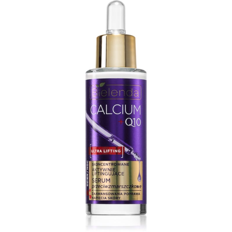 Bielenda Calcium + Q10 Concentrated actively lifting anti-wrinkle serum day/night liftingové sérum pro zpevnění kontur obličeje na den i noc 30 ml - parfo.cz