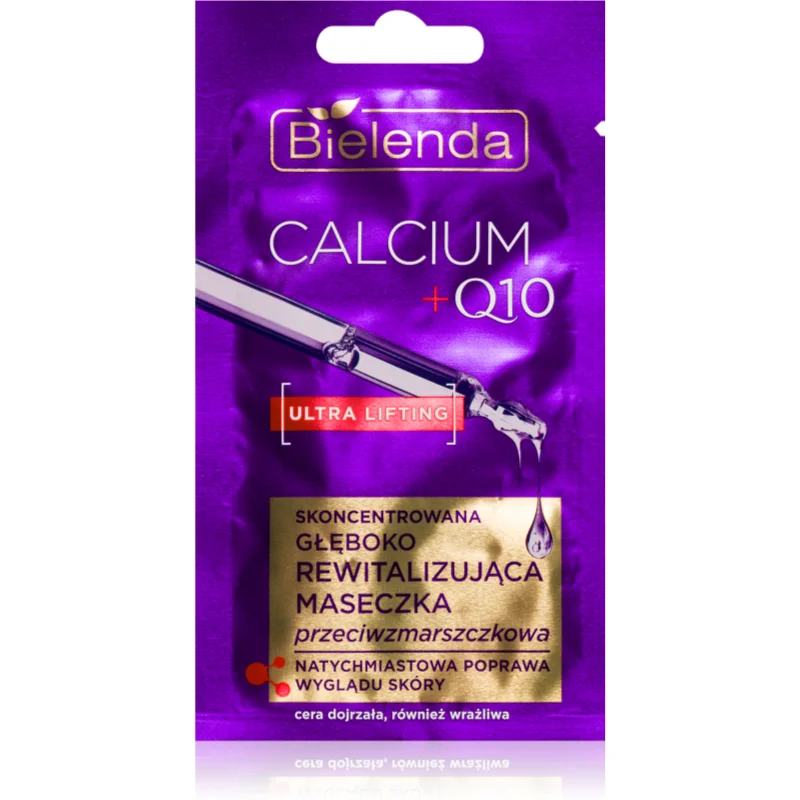 Bielenda Calcium + Q10 Concentrated deeply revitalizing anti-wrinkle mask protivrásková maska na obličej 8 g - parfo.cz