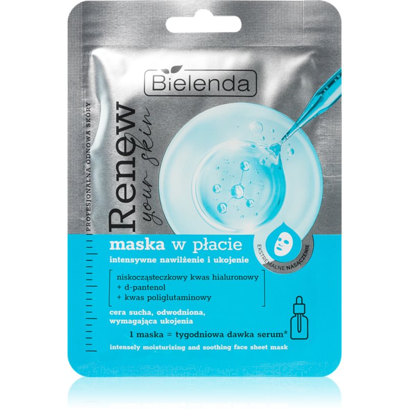 Bielenda Renew Your Skin hydratační plátýnková maska 18 g - parfo.cz