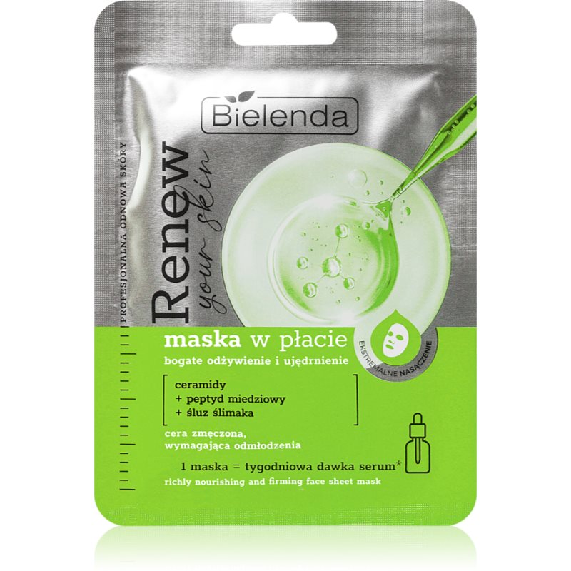 Bielenda Renew Your Skin vyživující plátýnková maska 18 g - parfo.cz