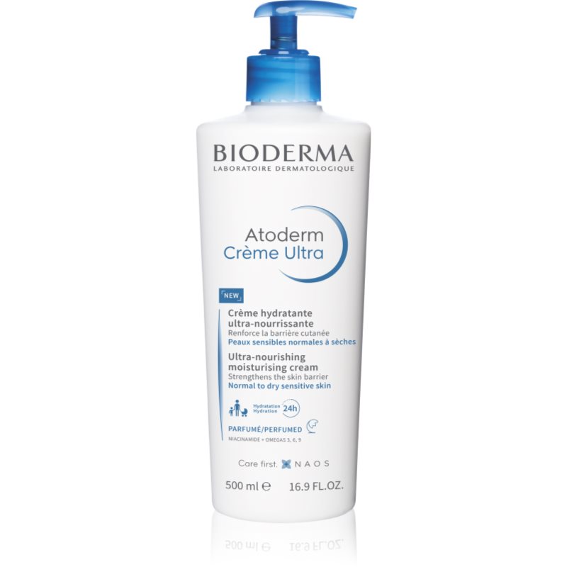 Bioderma Atoderm Créme Ultra vyživující tělový krém pro normální až suchou citlivou pokožku s parfemací 500 ml - parfo.cz