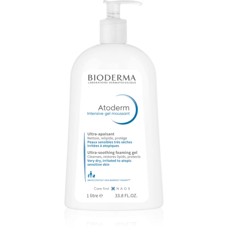 Bioderma Atoderm Intensive Gel Moussant výživný pěnivý gel pro velmi suchou citlivou a atopickou pokožku 1000 ml - parfo.cz