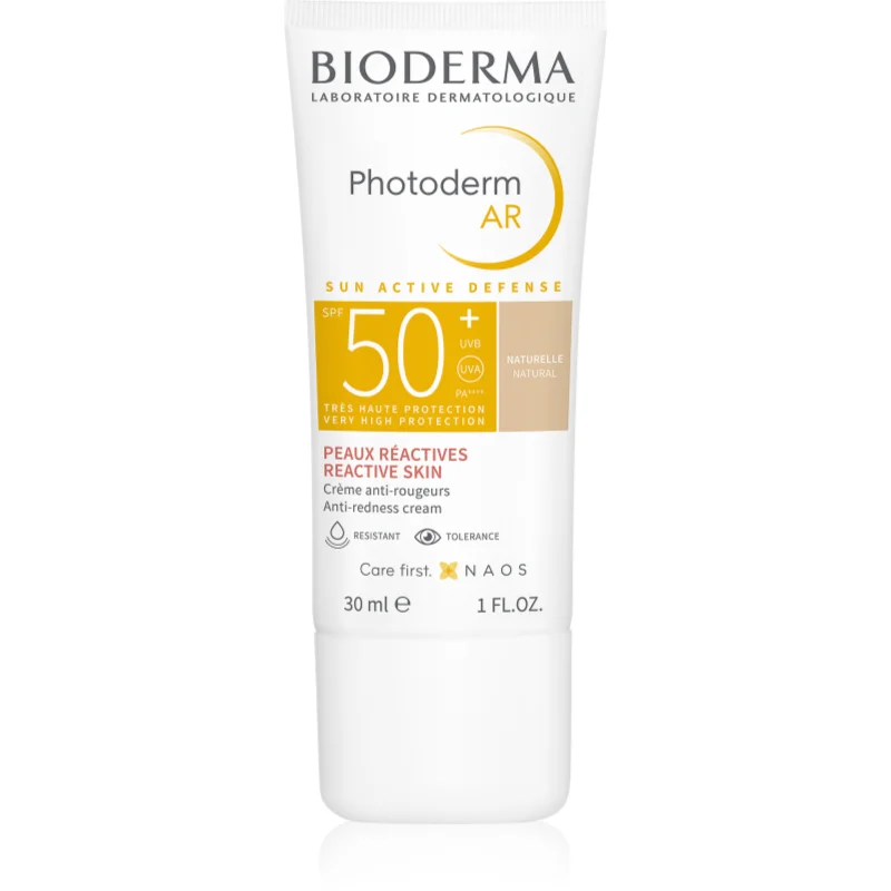 Bioderma Photoderm AR tónovací ochranný krém pro velmi citlivou pleť se sklonem k začervenání SPF 50+ odstín Natural 30 ml - parfo.cz