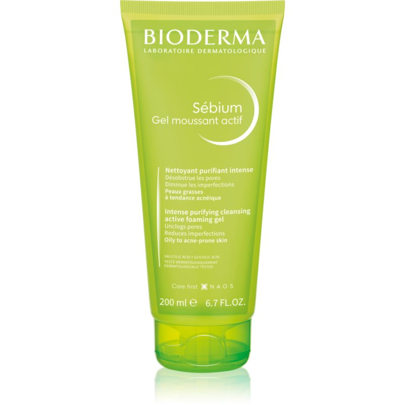 Bioderma Sébium Gel Moussant Actif hloubkově čisticí gel pro mastnou a problematickou pleť 200 ml - parfo.cz