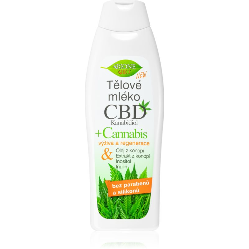 Bione Cosmetics Cannabis CBD vyživující tělové mléko s CBD 500 ml - parfo.cz