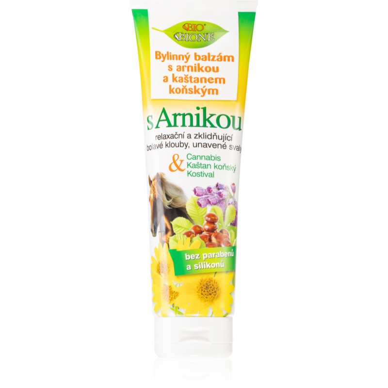 Bione Cosmetics Cannabis s Arnikou bylinný balzám s arnikou a kaštanem koňským 300 ml - parfo.cz