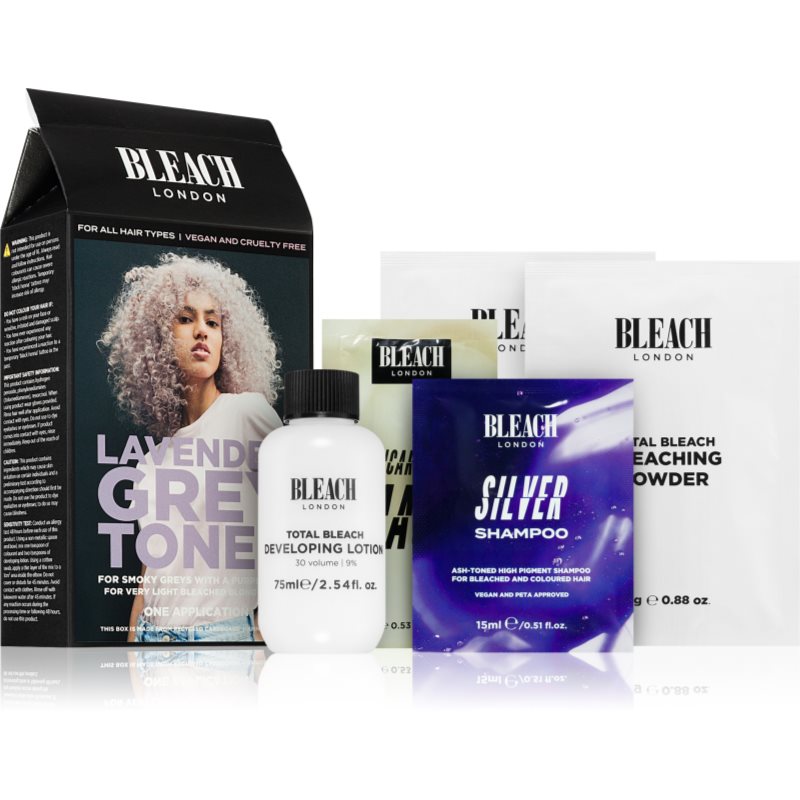 Bleach London Toner Kit semi-permanentní barva na vlasy pro blond vlasy odstín Lavender Grey 1 ks - parfo.cz