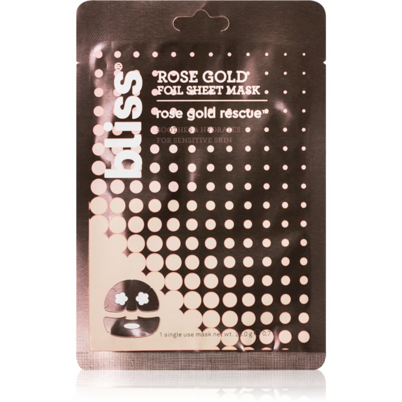 Bliss Rose Gold zklidňující a hydratační maska 20 g - parfo.cz