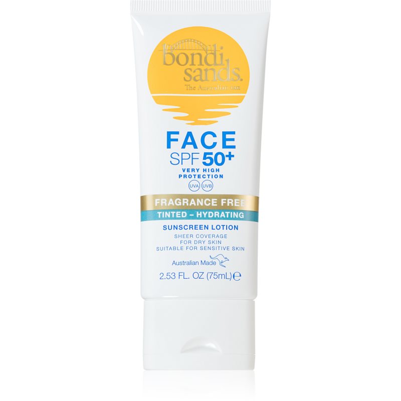 Bondi Sands SPF 50+ Fragrance Free ochranný tónovací krém na obličej pro suchou pleť SPF 50+ 75 ml - parfo.cz