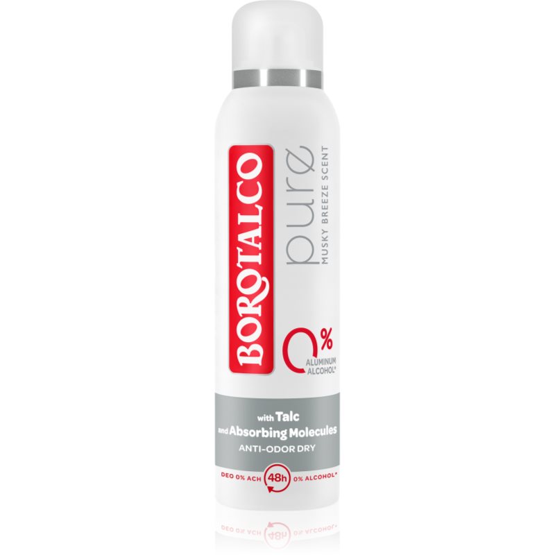 Borotalco Pure deodorant ve spreji bez obsahu hliníku 48h 150 ml - parfo.cz