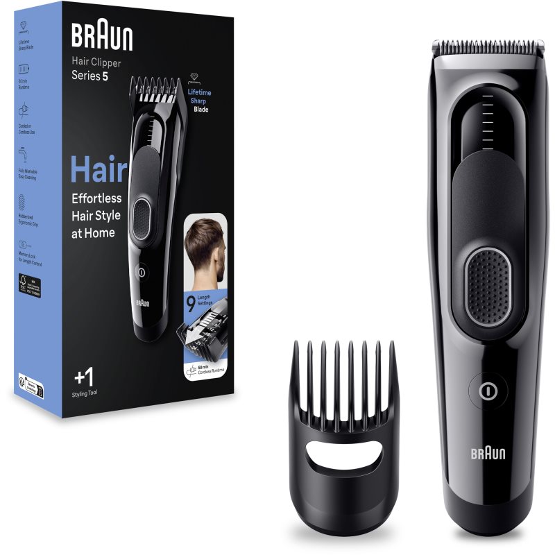 Braun Series 5 HC5310 zastřihovač vlasů s vyměnitelnými nástavci - parfo.cz